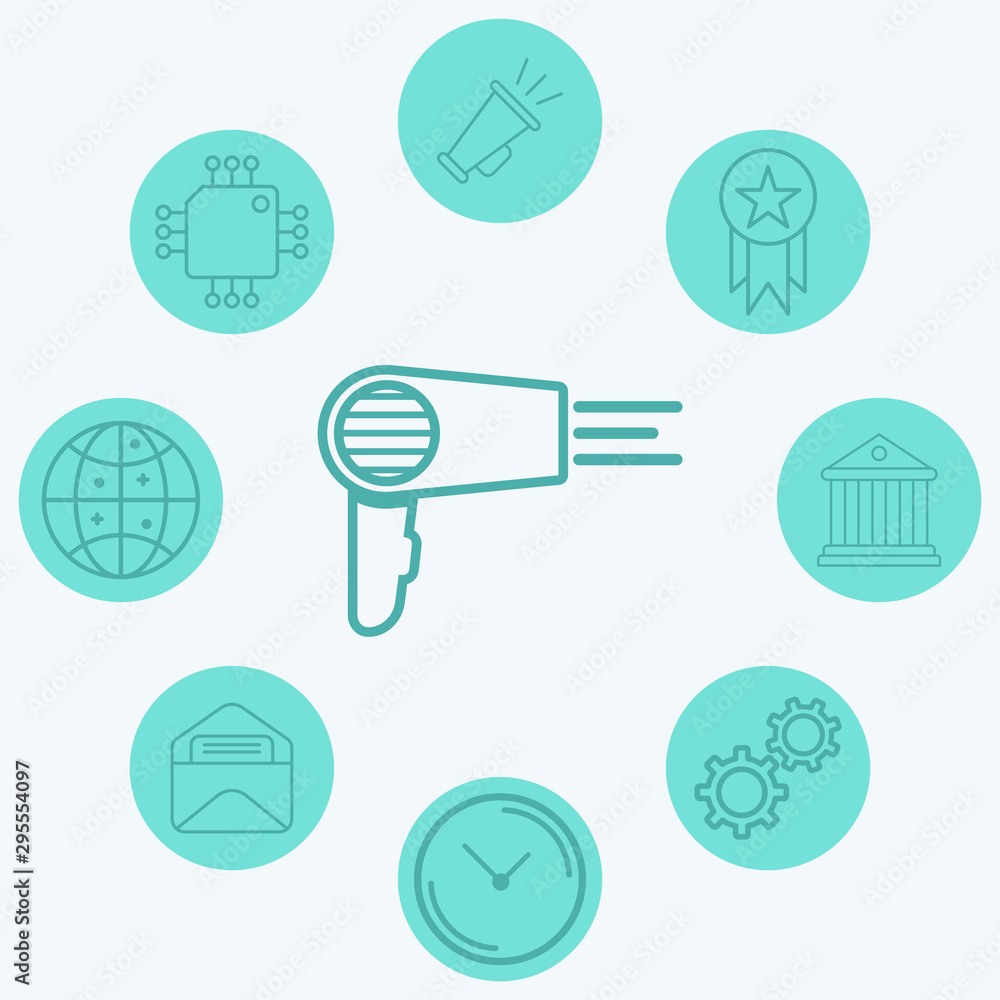 Hair dryer vector icon sign symbol Hair dryer vector icon sign symbol