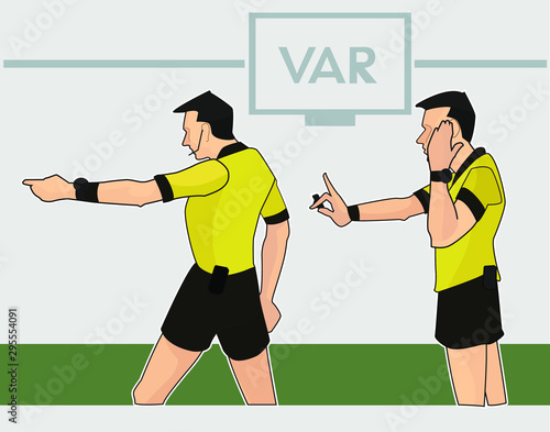 VAR , Virtual Assistant. Side view in a realistic style.