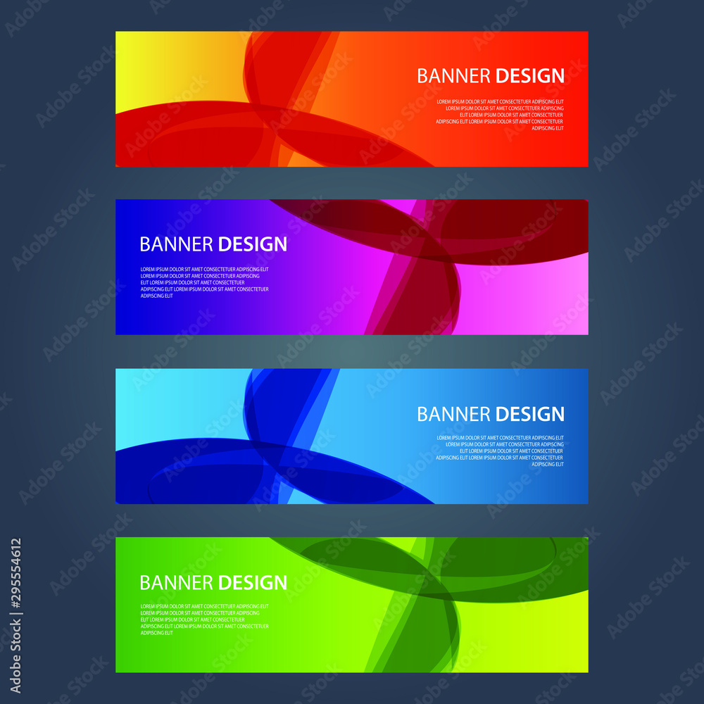 Naklejka premium Vector Abstract design banner web template