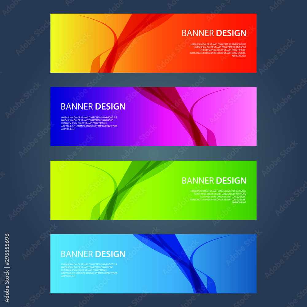 Naklejka premium Vector Abstract design banner web template