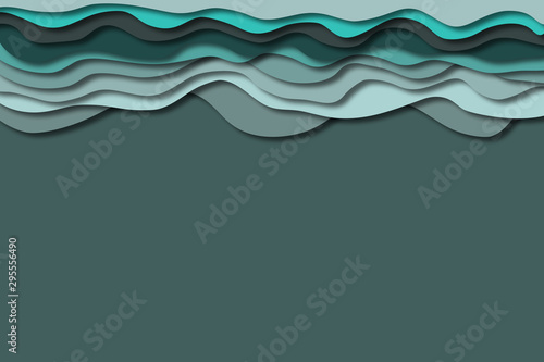 minimal template in paper cut style design for branding, advertising with abstract shapes. Modern background for covers, invitations, posters, banners, flyers, 3d illustration