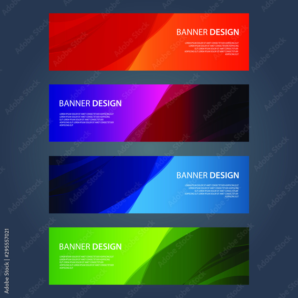 Naklejka premium Vector Abstract design banner web template