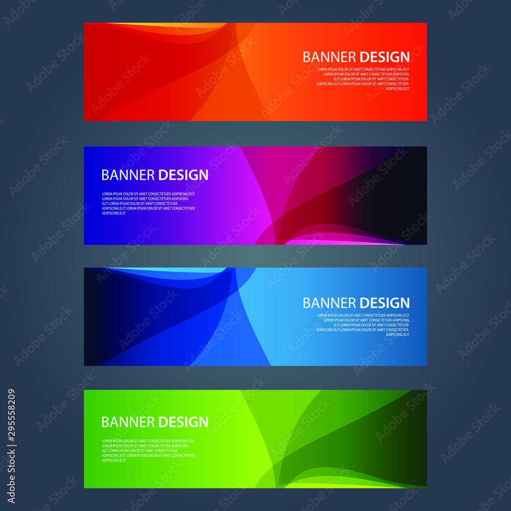 Naklejka premium Vector Abstract design banner web template