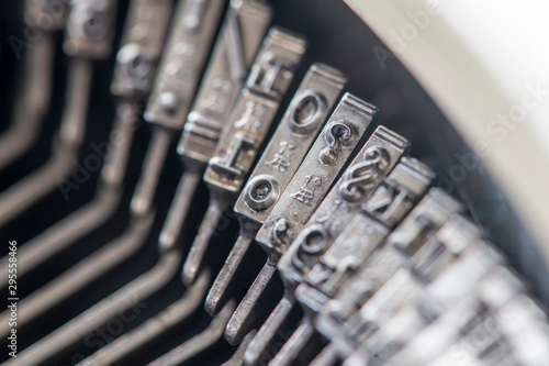 Close up of vintage German typewriter from the 1950's.