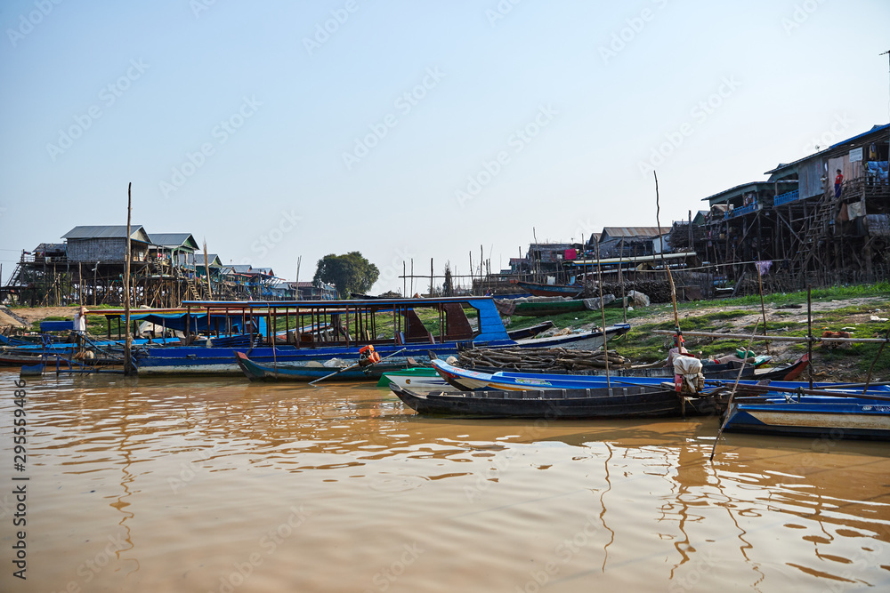 Tonle Sap Lake in Cambodia is 160 km long and 43 km wide and is the largest freshwater lake in Southeast Asia.