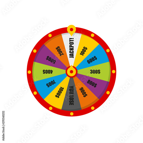 roulette of fortunemoney game in flat style