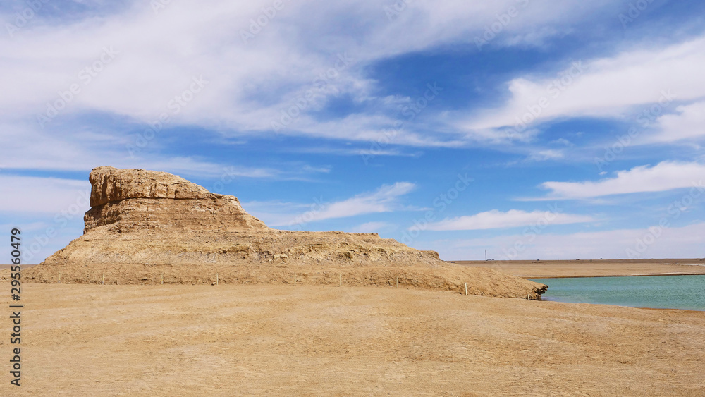 Landscape view of Water Yadan Geopark in Dunhuang Gansu China Landscape view of Water Yadan Geopark in Dunhuang Gansu China