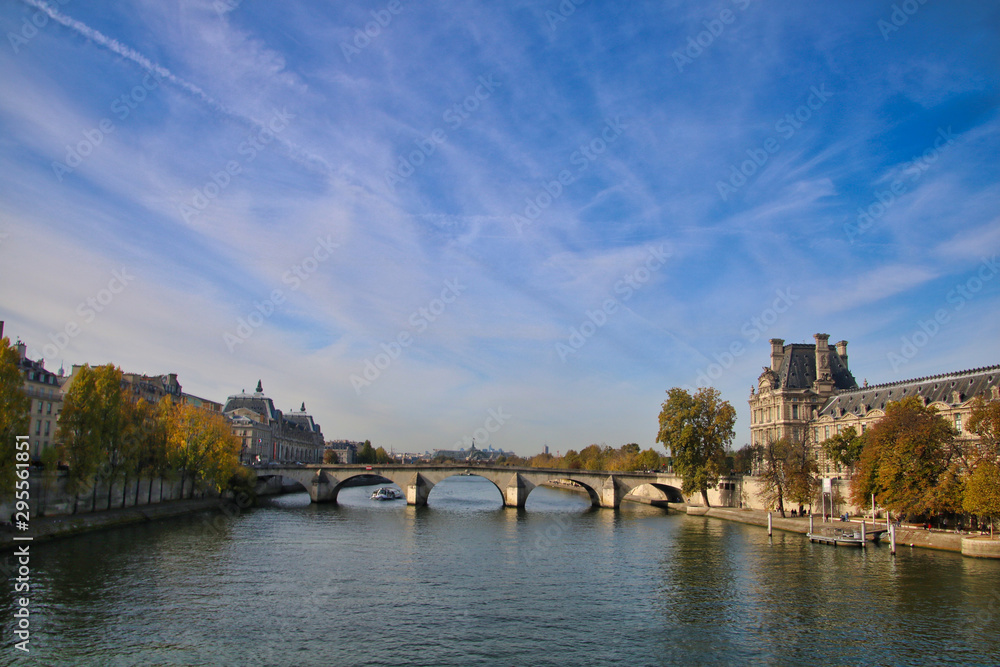 Bridge view of paris france