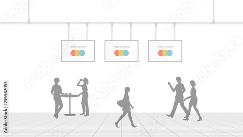Digital signage displays in aisle