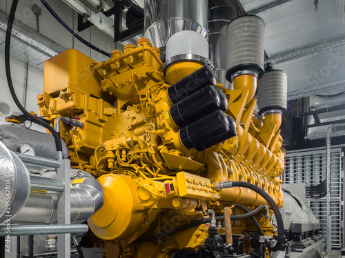 Generator. Diesel and gas industrial electric generator.