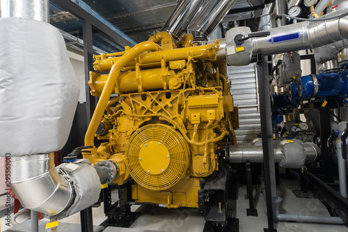 Generator. Diesel and gas industrial electric generator.
