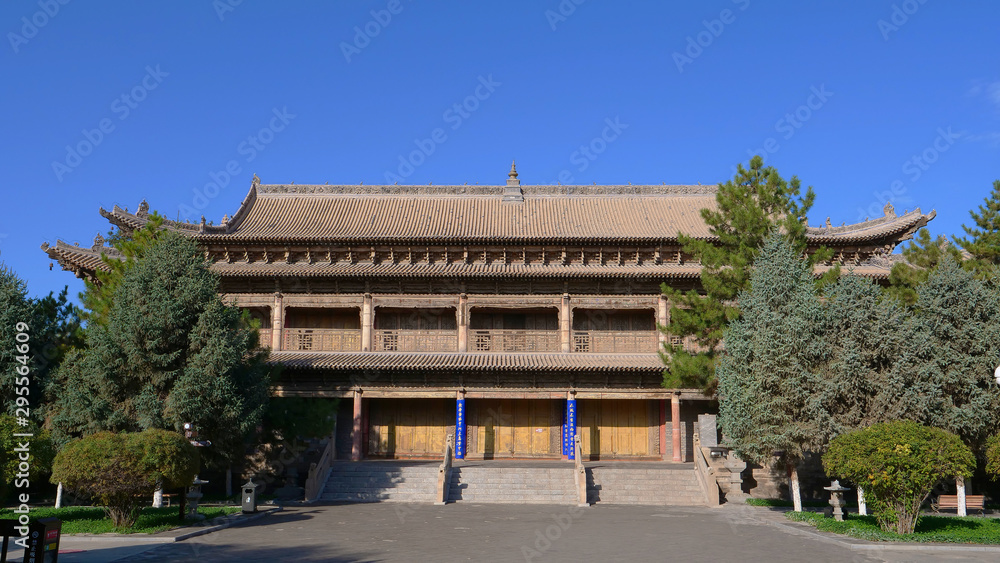 Ancient architecture of Great Western Xia Dynasty Buddhist temple in Zhangye Gansu China