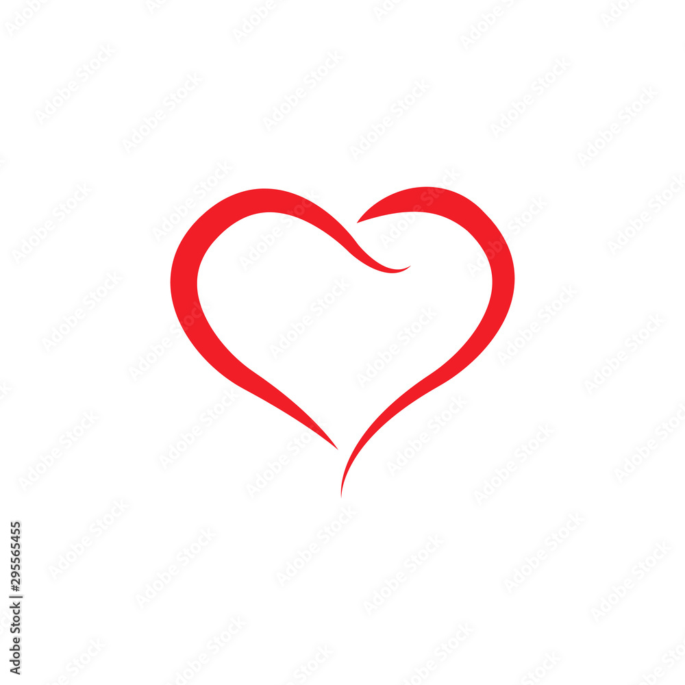 Heart line design for valentine's day