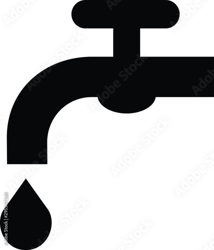symbol with tap and drop of water