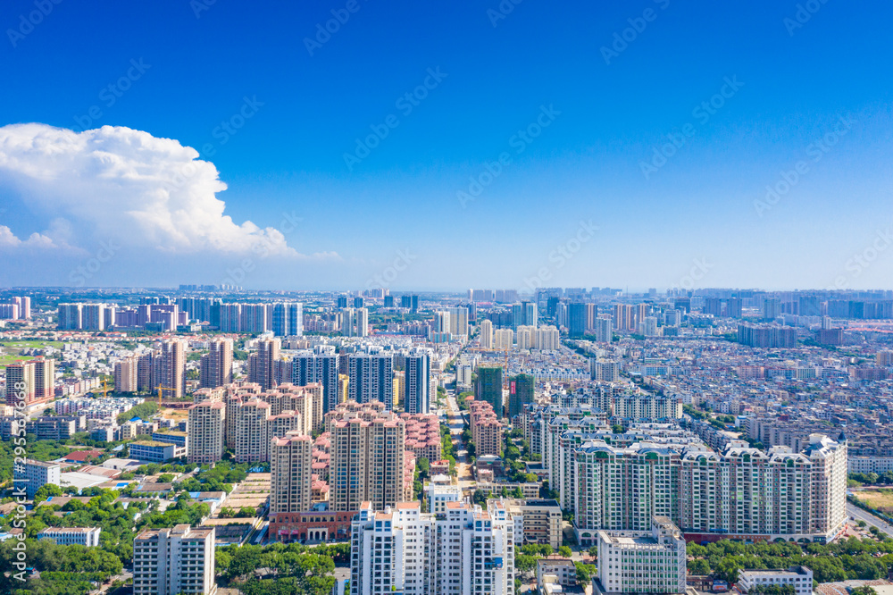 Aerial aerial photographs of coastal city scenery in Beihai City, Guangxi