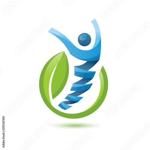  creative lose weight with fresh organic logo concept vector