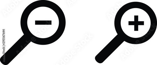 illustration vector icon of zoom in and zoom out
