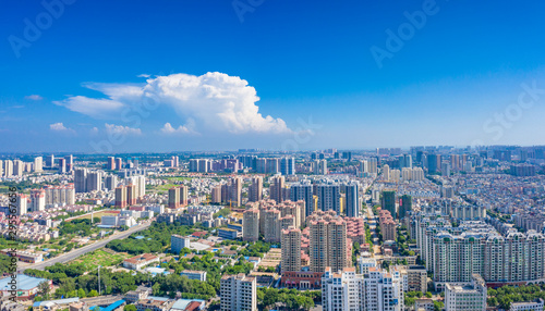 Aerial aerial photographs of coastal city scenery in Beihai City  Guangxi
