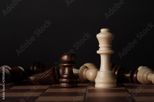 Chess game or business strategy conceptual or politics