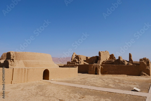 Landscape view of Gaochang Ruins inTurpan Xinjiang Province China.