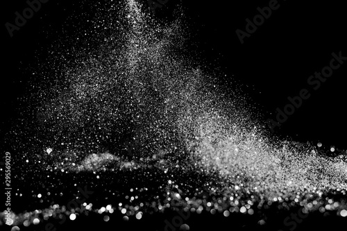 Fototapeta Naklejka Na Ścianę i Meble -  glitter lights grunge black and white background for graphic design resources.