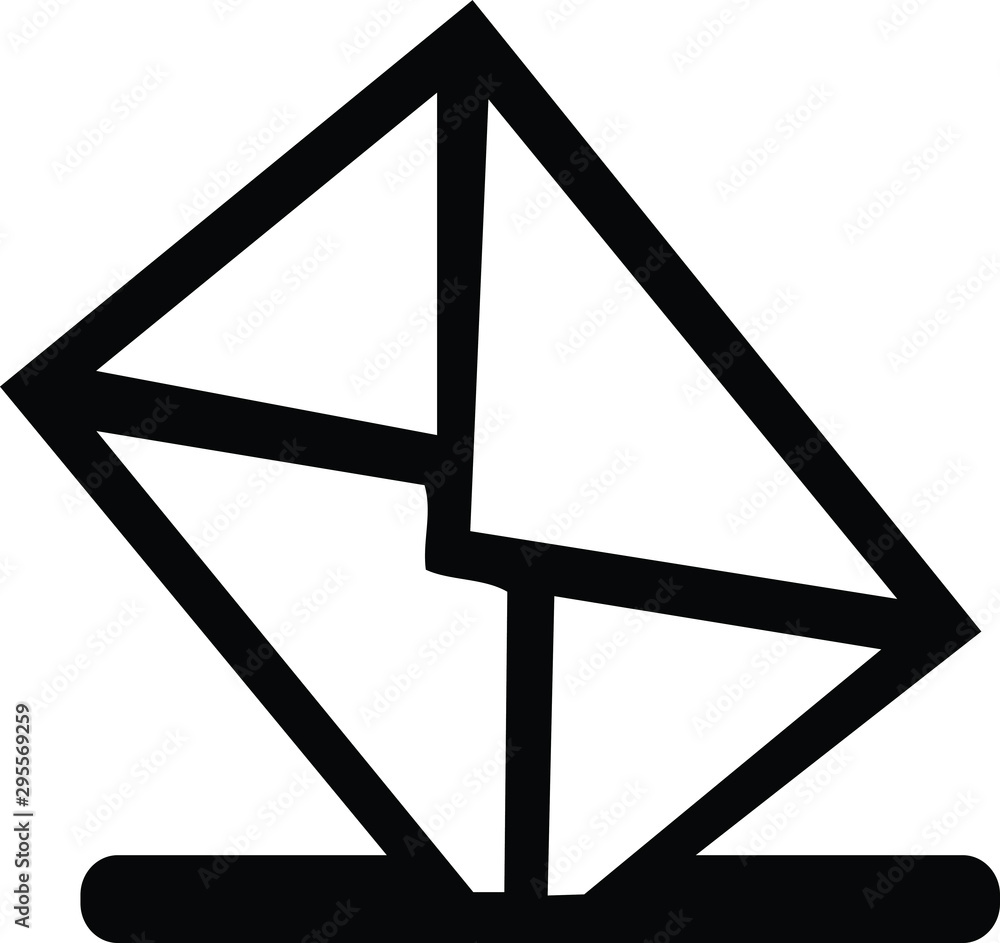 illustration vector icon of mail or message illustration vector icon of mail or message