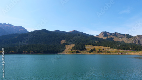 Nature landscape view Heaven Lake of Celestial Mountains in Xinjiang China.