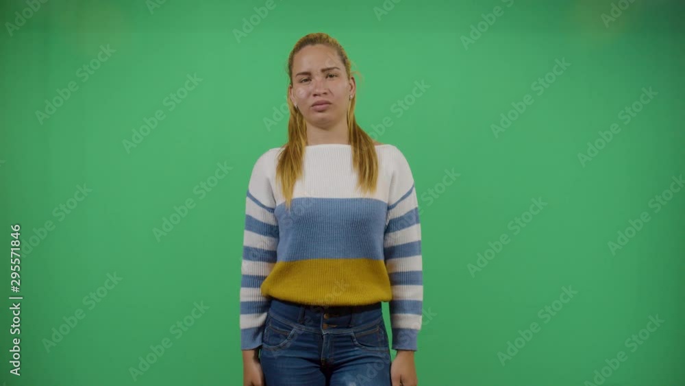 Woman Gun Pull Up Western Movie Style Gun Slinger. Studio Isolated Shot Against Green Screen Background Woman Gun Pull Up Western Movie Style Gun Slinger. Studio Isolated Shot Against Green Screen Background