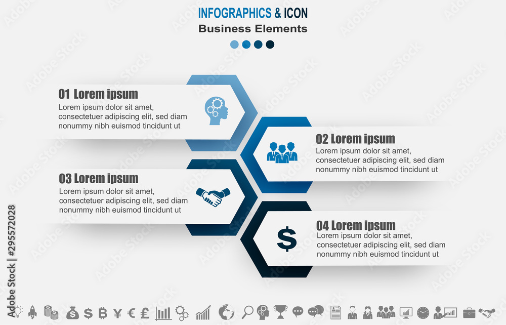 Infographic business timeline process chart template and icons .  marketing icons can be used for workflow layout, report. Vector.