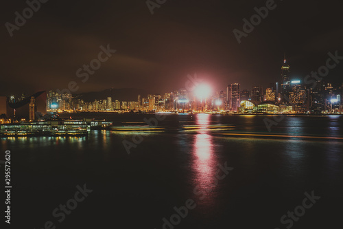 Long exposure Victoria harbor landscape © YiuCheung