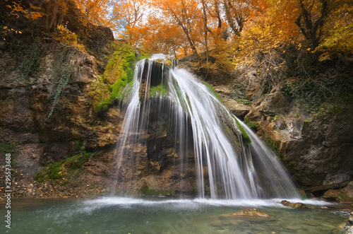 Fototapeta Naklejka Na Ścianę i Meble -  Spring waterfall and. Nature composition.