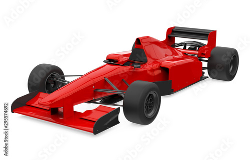 Red Formula One Race Car Isolated © nerthuz