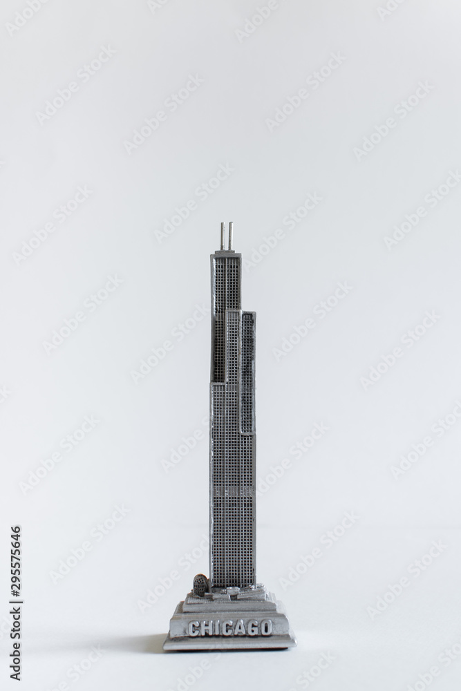Sears tower' scale model on white background Sears tower' scale model on white background