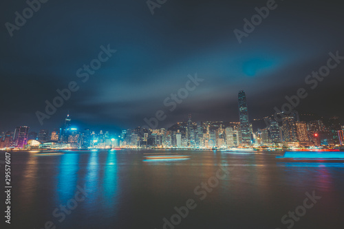 Long exposure Victoria harbor landscape © YiuCheung