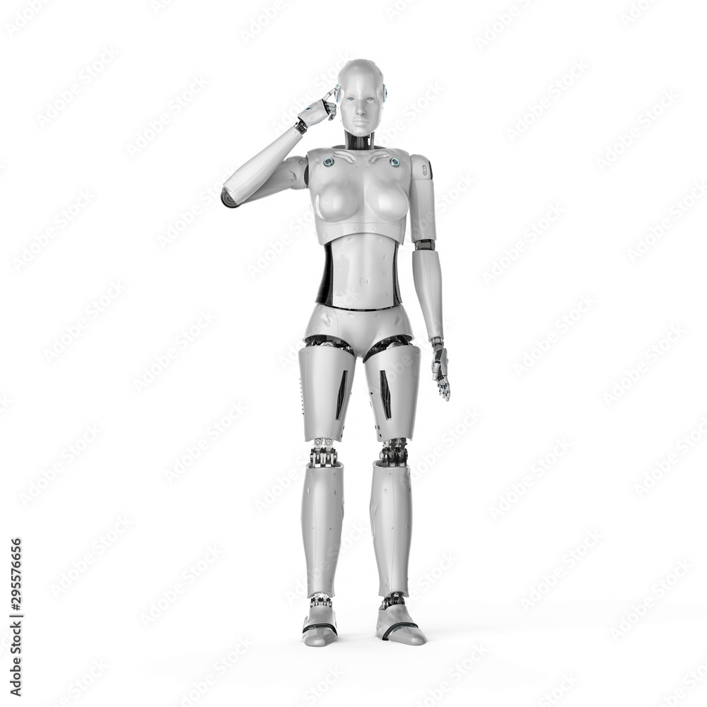 Female cyborg or robot