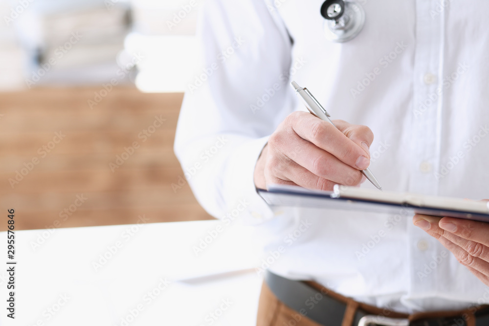 Male medicine doctor hand holding silver - obrazy, fototapety, plakaty 