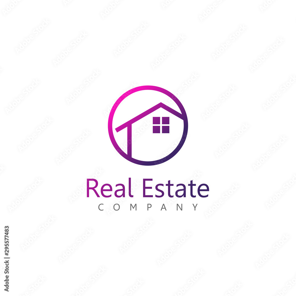 Real estate logo - modern and simple house design
