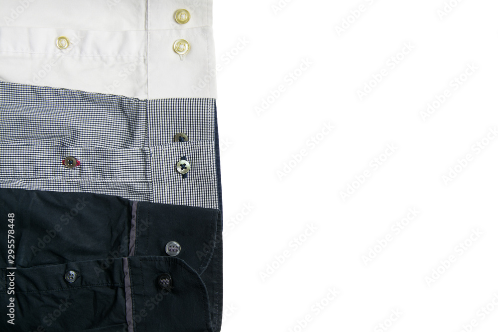 Isolated of working sleeve shirt on white background Isolated of working sleeve shirt on white background