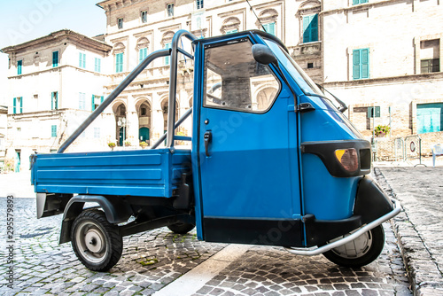 Typical italian farm ape truck on three wheels.