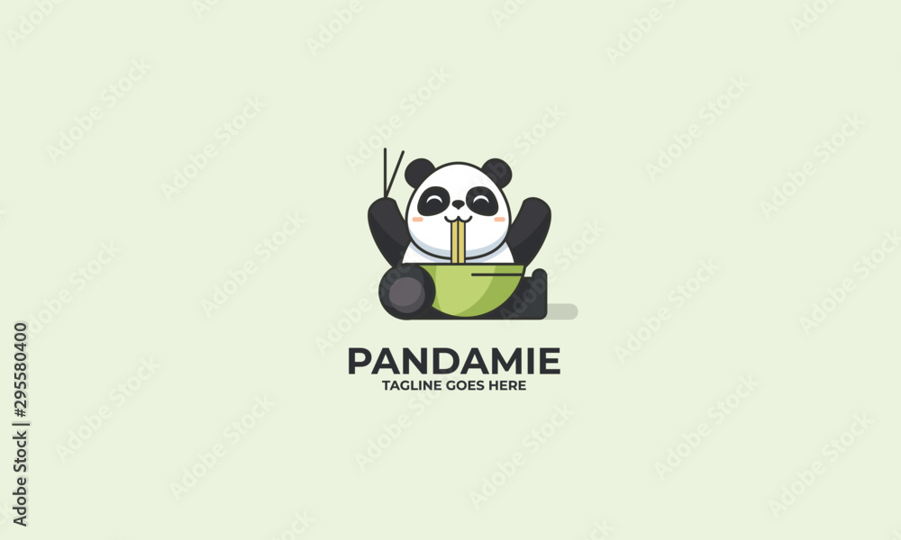 Naklejka premium Panda logo design
