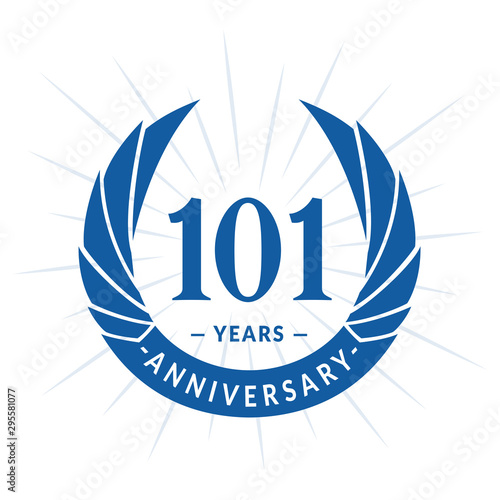 101st years anniversary celebration design. One hundred and one years logotype. Vector and illustration.