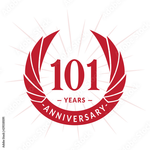 101st years anniversary celebration design. One hundred and one years logotype. Vector and illustration.