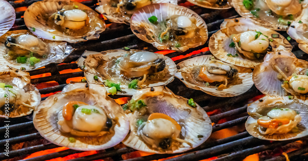 scallop seashell muscle mussel oyster Cooking Barbecue