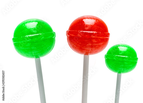 Lollipop sweetmeat isolated on white background photo