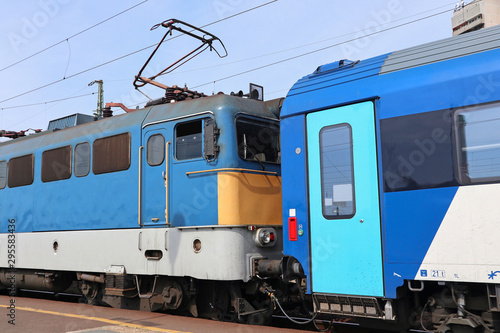 Electric passanger train at the station