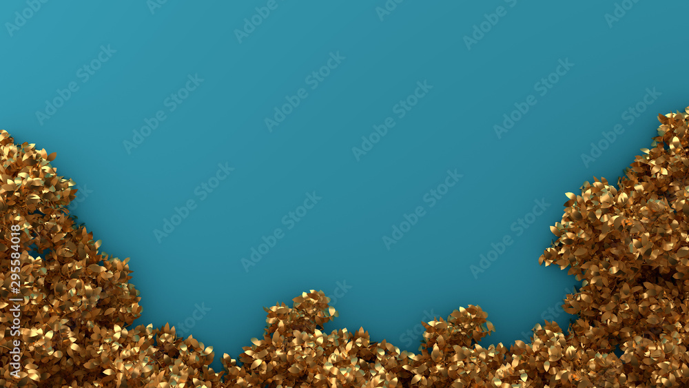 Fototapeta premium Elegant autumn background. 3d illustration, 3d rendering.