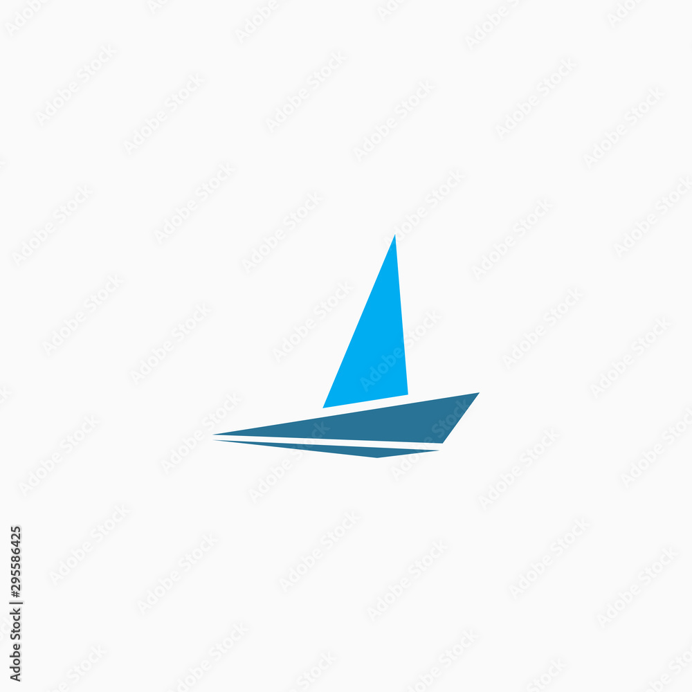 Sailboat Logo Icon Design Template Vector Illustration