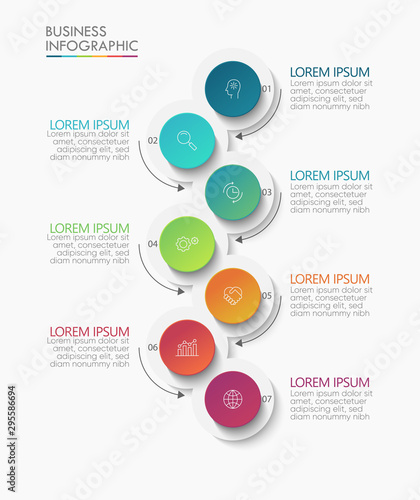 Business data visualization. timeline infographic icons designed for abstract background template milestone element modern diagram process technology digital marketing data presentation chart Vector