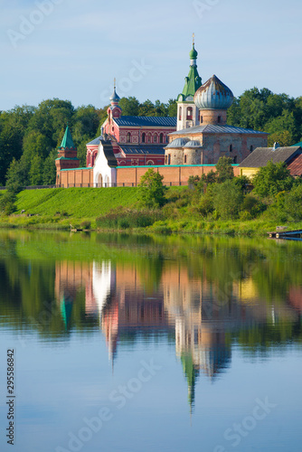 View of the Staroladozhsky Nikolsky Monastery on a sunny August morning. Staraya Ladoga, Russia