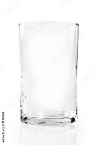 Empty Glass Cup. Isolated with clipping path.